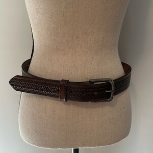 Brown leather belt